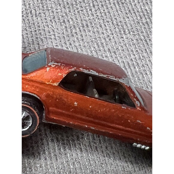 VTG Hot Wheels Redline Custom Cougar Orange Diecast Car 1/64 1967 Toy - Picture 7 of 13
